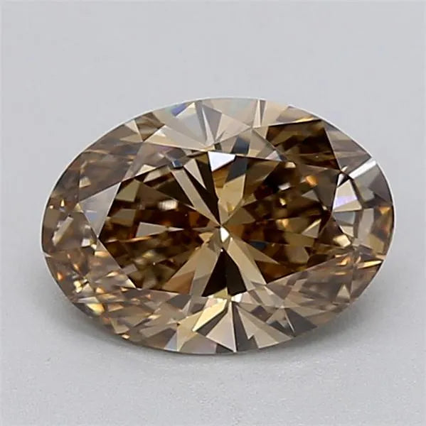 1.50ct Oval Lab Grown Diamond (Colour Fancy Brown, Clarity VVS2, IGI Certified)