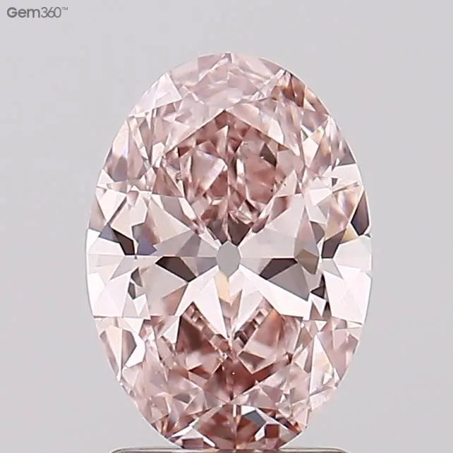 1.50ct Oval Lab Grown Diamond (Colour Fancy Brown Pink, Clarity VS1, IGI Certified)