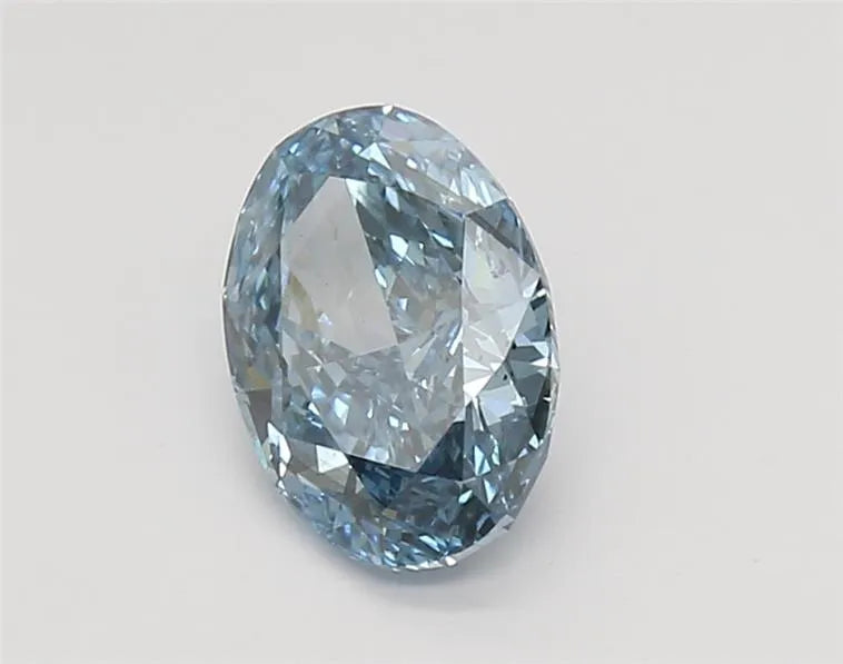 1.50ct Oval Lab Grown Diamond (Colour Fancy Vivid Blue, Clarity SI1, IGI Certified)