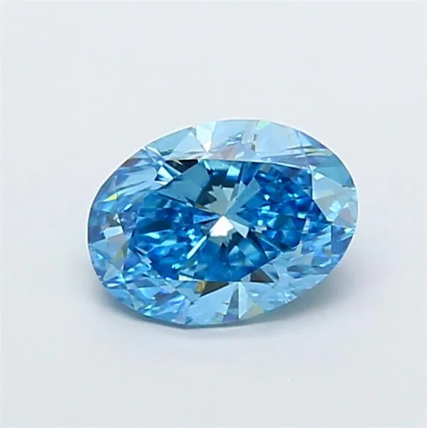 1.50ct Oval Lab Grown Diamond (Colour Fancy Vivid Blue, Clarity VS1, IGI Certified)