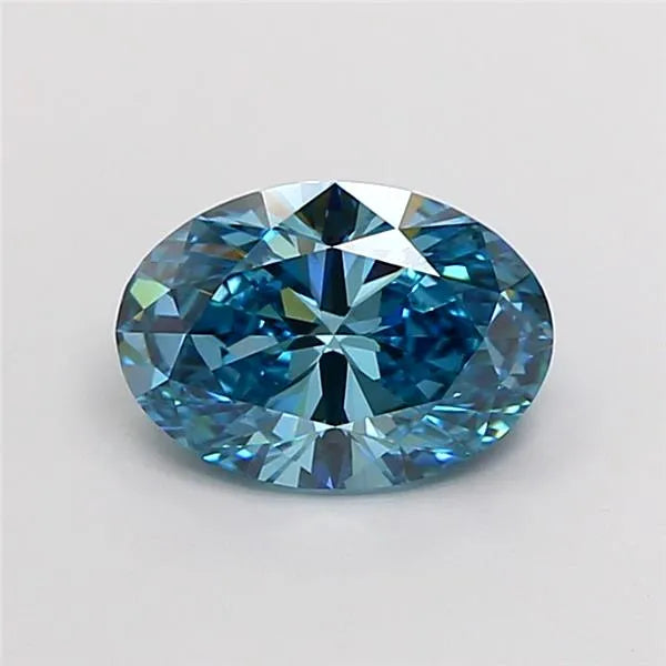 1.50ct Oval Lab Grown Diamond (Colour Fancy Vivid Blue, Clarity VS1, IGI Certified)