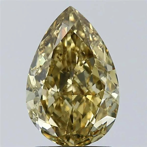 1.50ct Pear Lab Grown Diamond (Colour Fancy Intense Gray Yellow, Clarity VS2, IGI Certified)