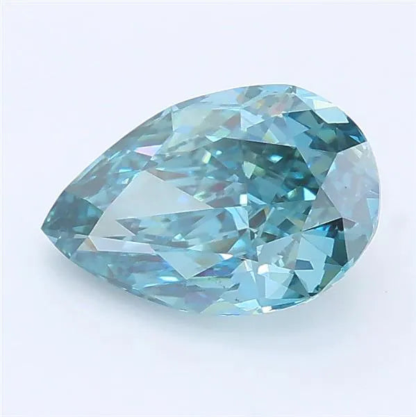 1.50ct Pear Lab Grown Diamond (Colour Fancy Vivid Blue, Clarity VS2, IGI Certified)