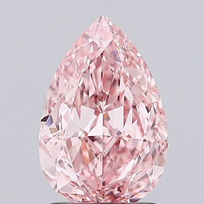 1.50ct Pear Lab Grown Diamond (Colour Fancy Vivid Pink, Clarity VVS2, IGI Certified)