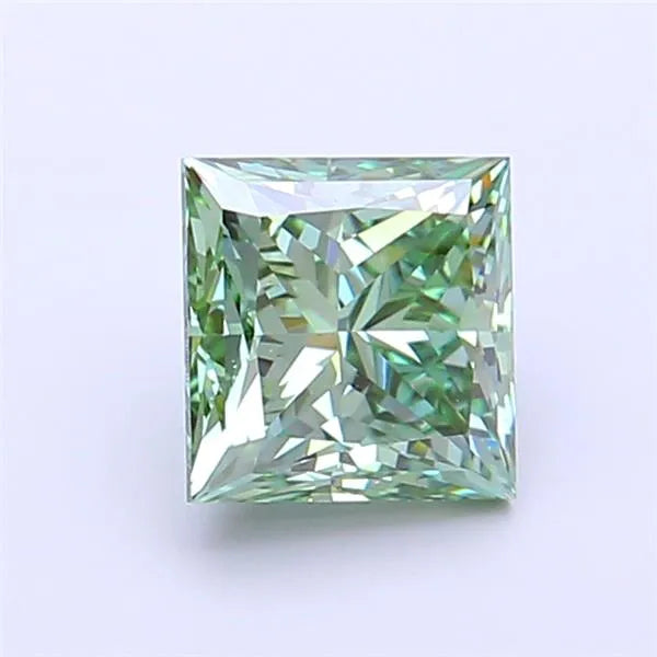 1.50ct Princess Lab Grown Diamond (Colour Fancy Vivid Green, Clarity VVS2, IGI Certified)