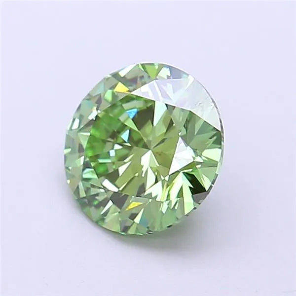 1.50ct Round Lab Grown Diamond (Colour Fancy Vivid Green, Clarity VS2, Cut VG, IGI Certified)