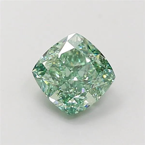 1.51ct Cushion modified Lab Grown Diamond (Colour Fancy Vivid Green, Clarity VS1, IGI Certified)