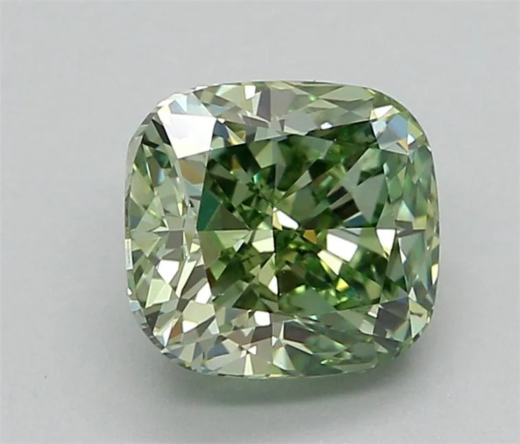 1.51ct Cushion modified Lab Grown Diamond (Colour Fancy Vivid Green, Clarity VVS1, IGI Certified)
