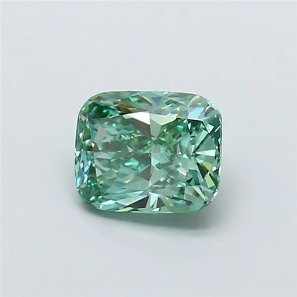 1.51ct Cushion modified Lab Grown Diamond (Colour Fancy Vivid Green, Clarity VVS2, IGI Certified)