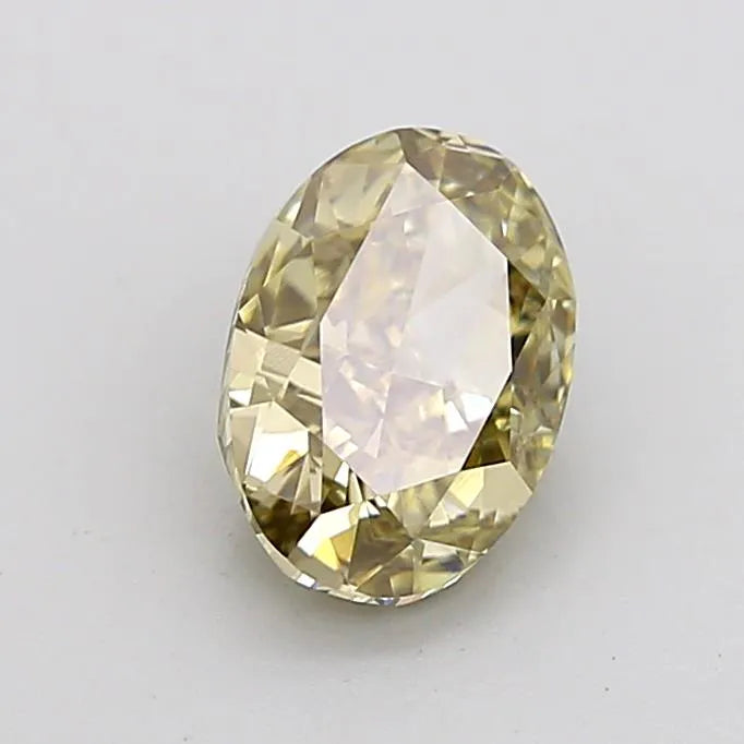 1.51ct Oval Lab Grown Diamond (Colour Fancy Light Gray Yellow, Clarity VVS2, IGI Certified)