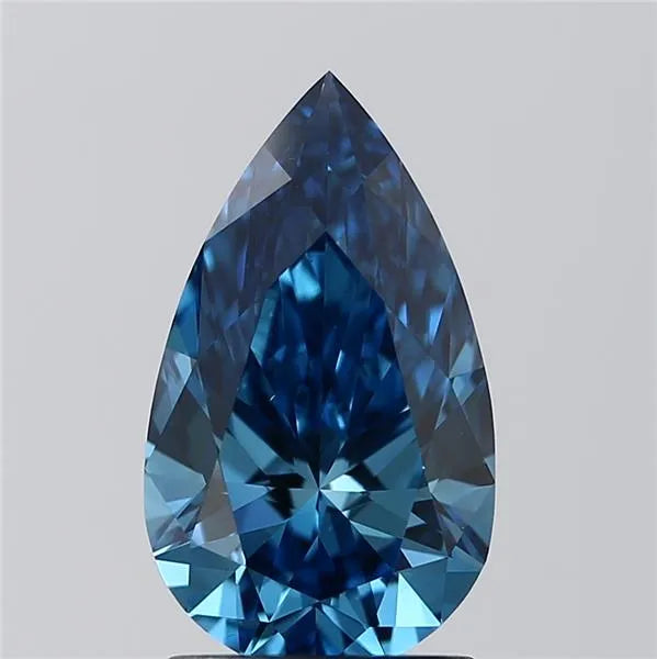 1.51ct Pear Lab Grown Diamond (Colour Fancy Vivid Blue, Clarity VS1, IGI Certified)