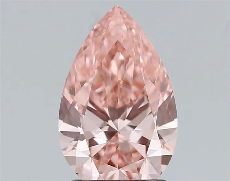 1.51ct Pear Lab Grown Diamond (Colour Fancy Vivid Pink, Clarity VVS2, IGI Certified)