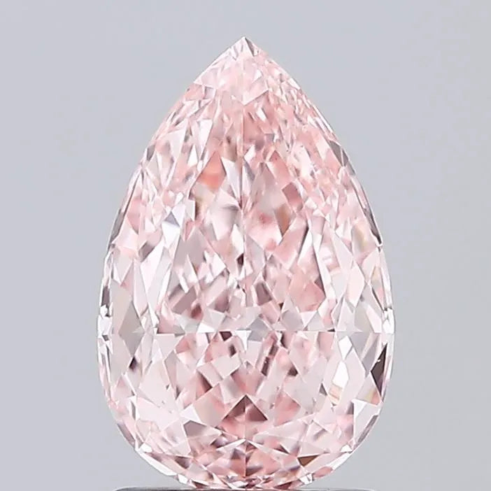 1.51ct Pear Lab Grown Diamond (Colour Fancy Vivid Pink, Clarity VVS2, IGI Certified)