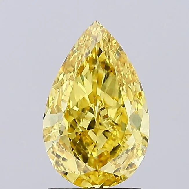 1.51ct Pear Lab Grown Diamond (Colour Fancy Vivid Yellow, Clarity VVS1, IGI Certified)