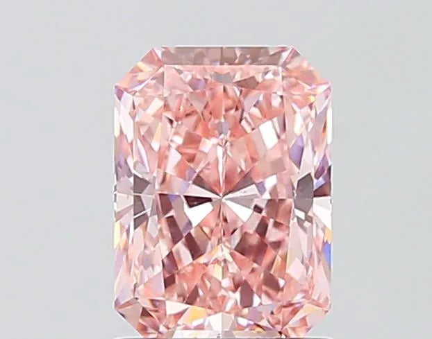 1.51ct Radiant Lab Grown Diamond (Colour Fancy Vivid Pink, Clarity VS2, IGI Certified)
