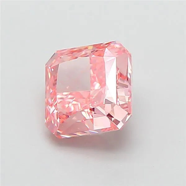1.51ct Square radiant Lab Grown Diamond (Colour Fancy Vivid Pink, Clarity VS1, IGI Certified)