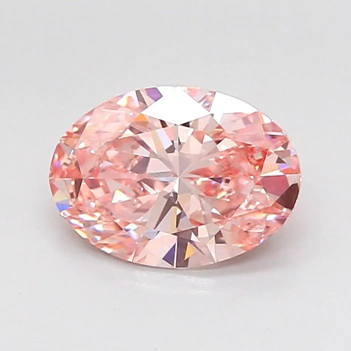 1.52ct Oval Lab Grown Diamond (Colour Fancy Intense Pink, Clarity VS1, IGI Certified)