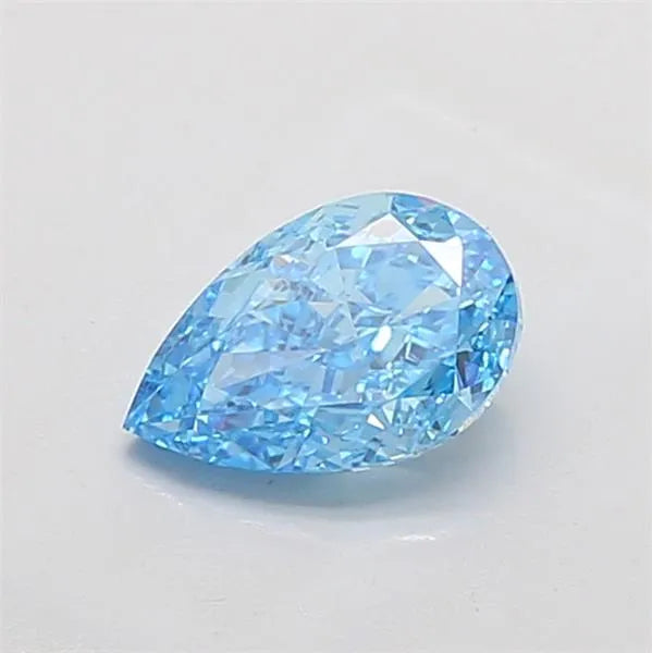 1.52ct Pear Lab Grown Diamond (Colour Fancy Vivid Blue, Clarity VS2, IGI Certified)