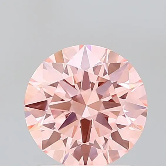 1.52ct Round Lab Grown Diamond (Colour Fancy Vivid Pink, Clarity VVS2, Cut ID, IGI Certified)