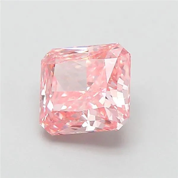 1.52ct Square radiant Lab Grown Diamond (Colour Fancy Vivid Pink, Clarity VS1, IGI Certified)