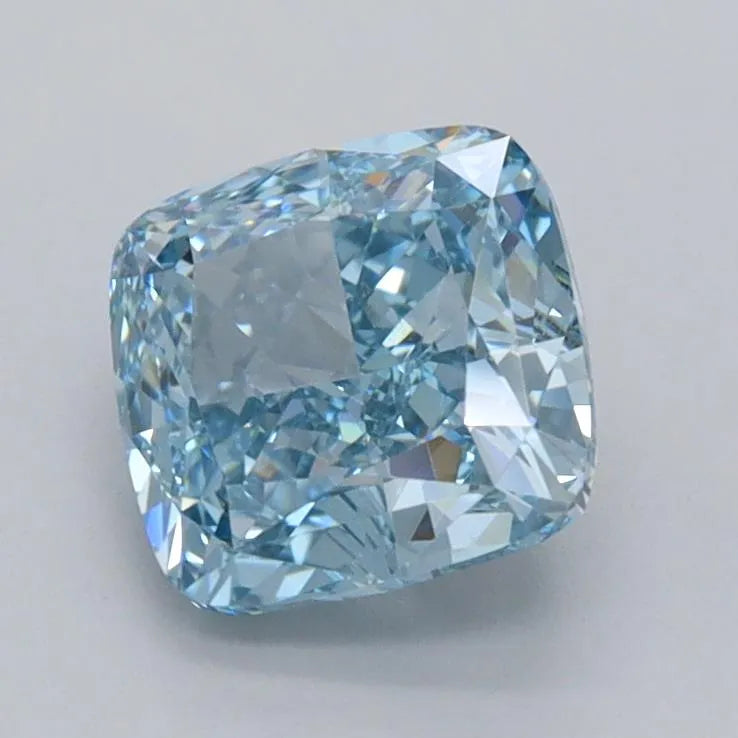 1.53ct Cushion modified Lab Grown Diamond (Colour Fancy Vivid Blue, Clarity VVS1, IGI Certified)