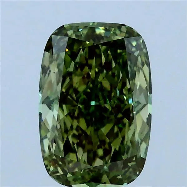 1.53ct Cushion modified Lab Grown Diamond (Colour Fancy Vivid Green, Clarity VS1, IGI Certified)