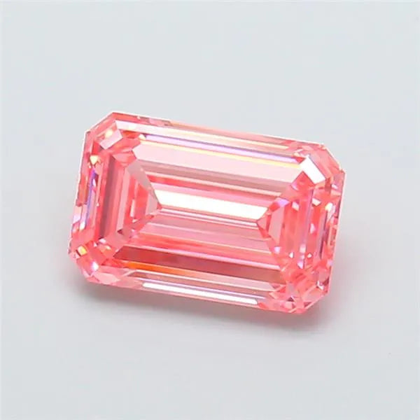 1.53ct Emerald Lab Grown Diamond (Colour Fancy Vivid Pink, Clarity VS1, IGI Certified)