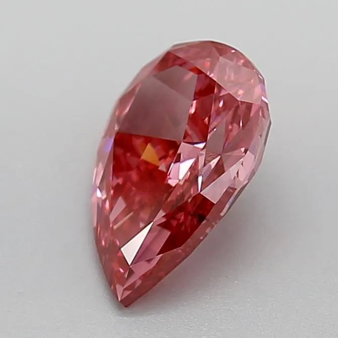 1.53ct Pear Lab Grown Diamond (Colour Fancy Vivid Pink, Clarity SI1, IGI Certified)