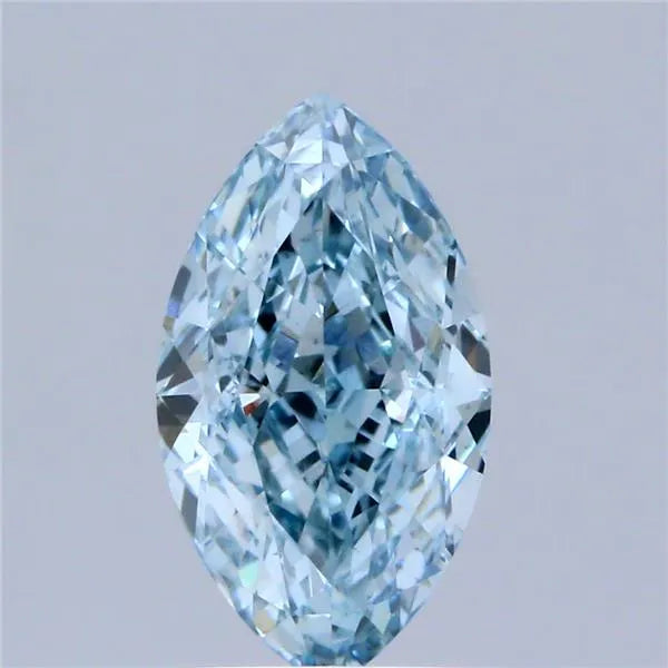1.54ct Marquise Lab Grown Diamond (Colour Fancy Vivid Blue, Clarity VS1, IGI Certified)