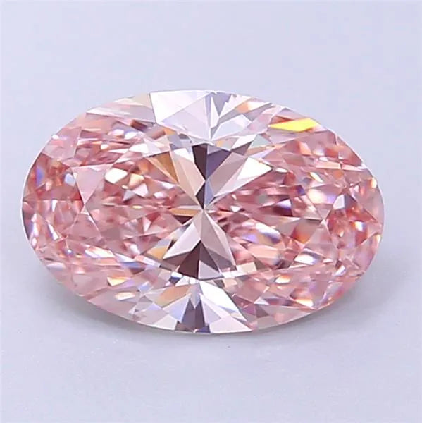 1.54ct Oval Lab Grown Diamond (Colour Fancy Intense Brownish Pink, Clarity VS1, IGI Certified)