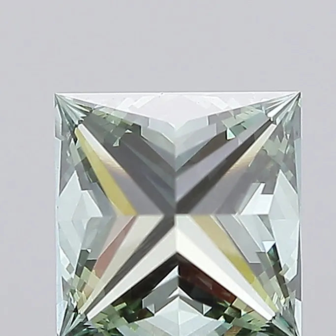 1.54ct Princess Lab Grown Diamond (Colour Fancy Vivid Green, Clarity VS1, IGI Certified)