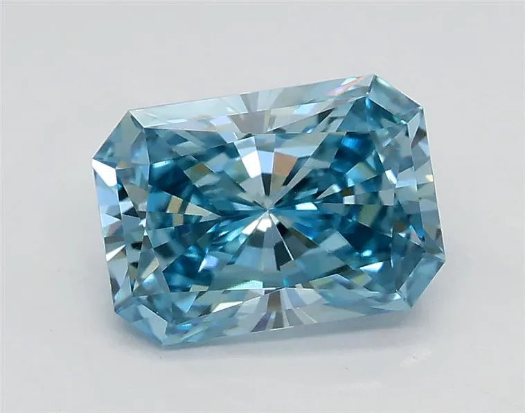1.54ct Radiant Lab Grown Diamond (Colour Fancy Vivid Blue, Clarity VVS2, IGI Certified)