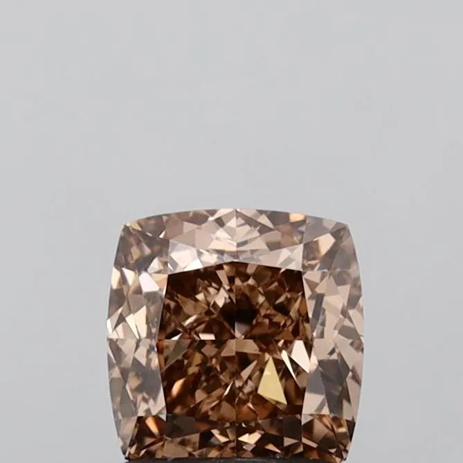 1.55ct Cushion modified Lab Grown Diamond (Colour Fancy Brown, Clarity VVS2, IGI Certified)