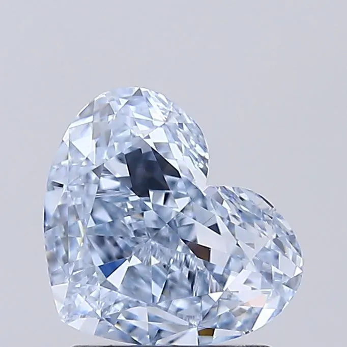 1.55ct Heart Lab Grown Diamond (Colour Fancy Blue, Clarity VVS2, IGI Certified)