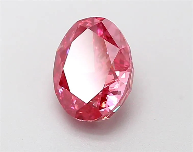 1.55ct Oval Lab Grown Diamond (Colour Fancy Vivid Pink, Clarity VS1, IGI Certified)