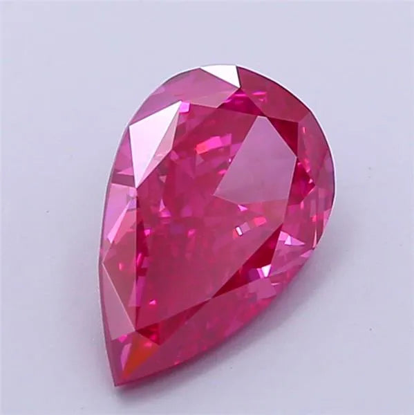 1.55ct Pear Lab Grown Diamond (Colour Fancy Vivid Pink, Clarity VVS2, IGI Certified)