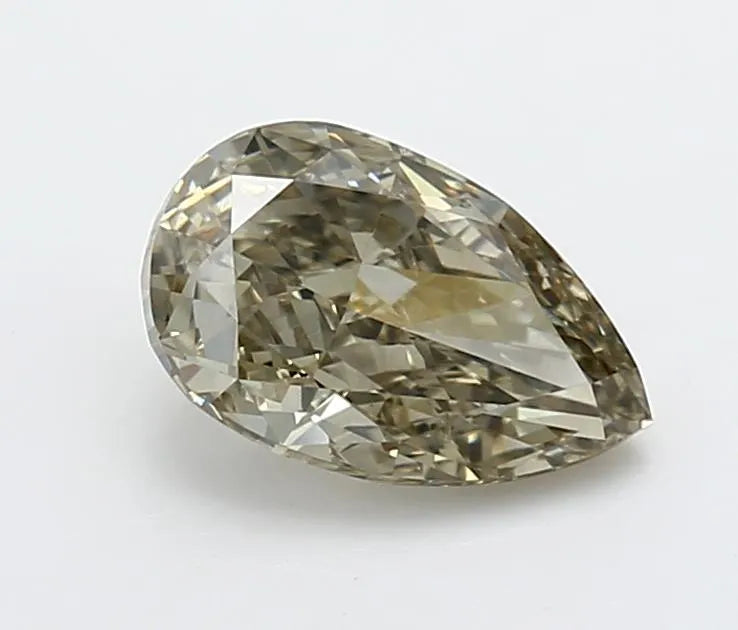 1.55ct Pear Lab Grown Diamond (Colour Fancy Yellow Gray, Clarity VVS2, IGI Certified)
