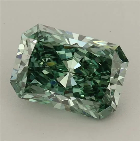 1.55ct Radiant Lab Grown Diamond (Colour Fancy Vivid Green, Clarity VS1, IGI Certified)