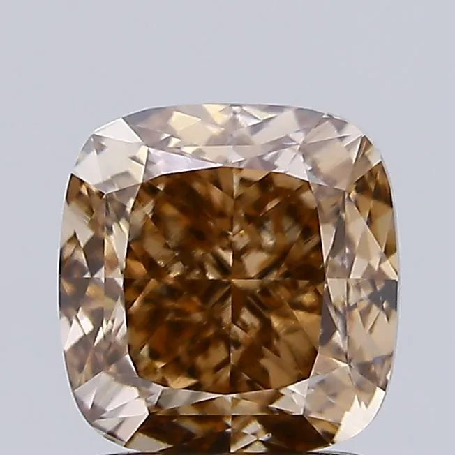 1.56ct Cushion modified Lab Grown Diamond (Colour Fancy Brown, Clarity VS1, IGI Certified)