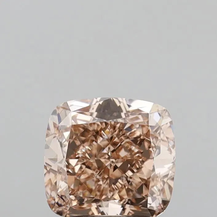 1.56ct Cushion modified Lab Grown Diamond (Colour Fancy Pink Brown, Clarity VVS2, IGI Certified)