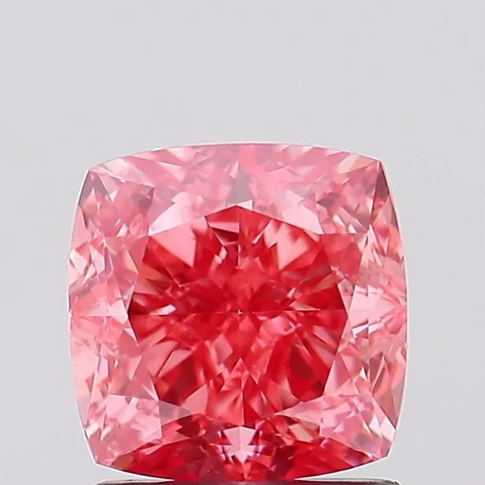 1.56ct Cushion modified Lab Grown Diamond (Colour Fancy Vivid Pink, Clarity VVS2, IGI Certified)