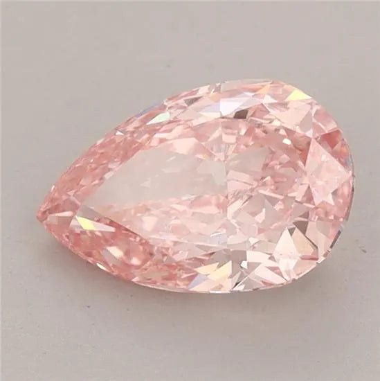 1.56ct Pear Lab Grown Diamond (Colour Fancy Vivid Pink, Clarity VS1, IGI Certified)