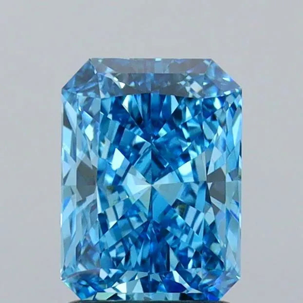1.56ct Radiant Lab Grown Diamond (Colour Fancy Vivid Blue, Clarity VS1, IGI Certified)