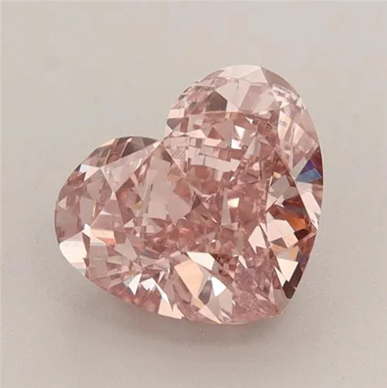 1.57ct Heart Lab Grown Diamond (Colour Fancy Intense Brown Pink, Clarity VS1, IGI Certified)