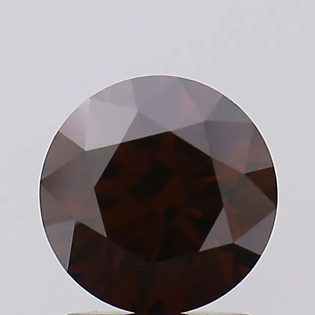 1.57ct Round Lab Grown Diamond (Colour Fancy Deep Brown, Clarity VVS2, Cut VG, IGI Certified)