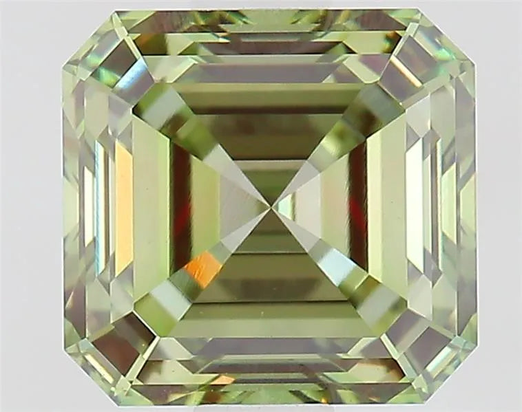 1.58ct Asscher Lab Grown Diamond (Colour Fancy Vivid Green, Clarity VVS2, IGI Certified)
