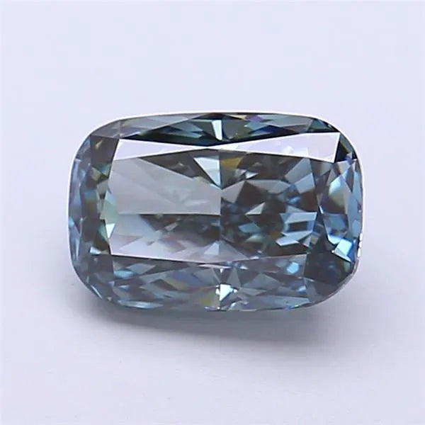 1.58ct Cushion modified Lab Grown Diamond (Colour Fancy Deep Green Blue, Clarity VS1, IGI Certified)