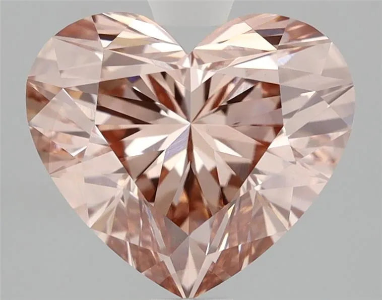 1.58ct Heart Lab Grown Diamond (Colour Fancy Intense Brown Pink, Clarity VS1, IGI Certified)