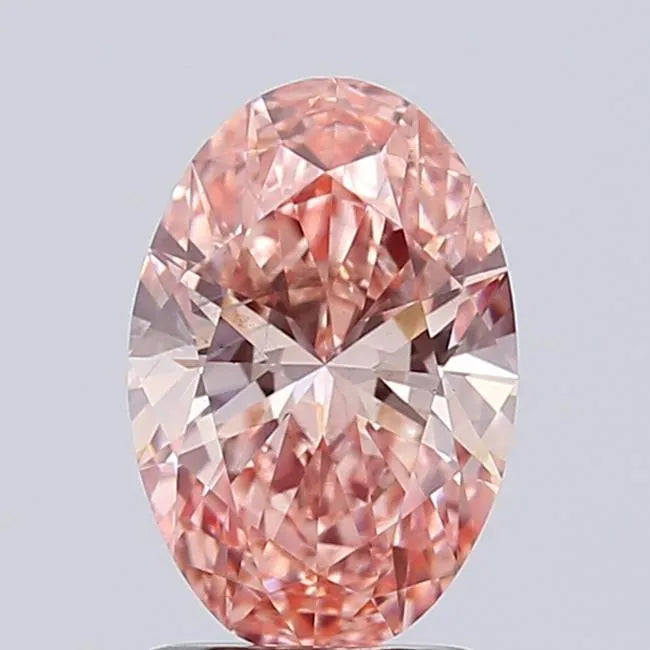 1.58ct Oval Lab Grown Diamond (Colour Fancy Vivid Pink, Clarity SI1, IGI Certified)