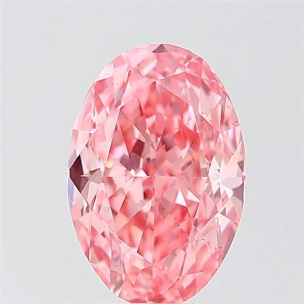 1.58ct Oval Lab Grown Diamond (Colour Fancy Vivid Pink, Clarity VS2, IGI Certified)